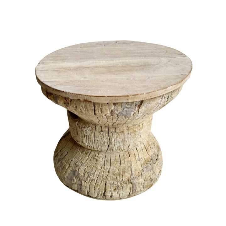 'Kyra' Vintage Indian Ukhali Stool