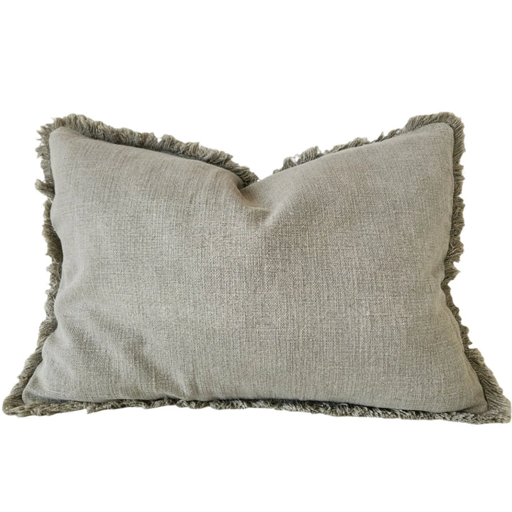 Champetre French Linen Cushion 40x60cm - Matcha Green