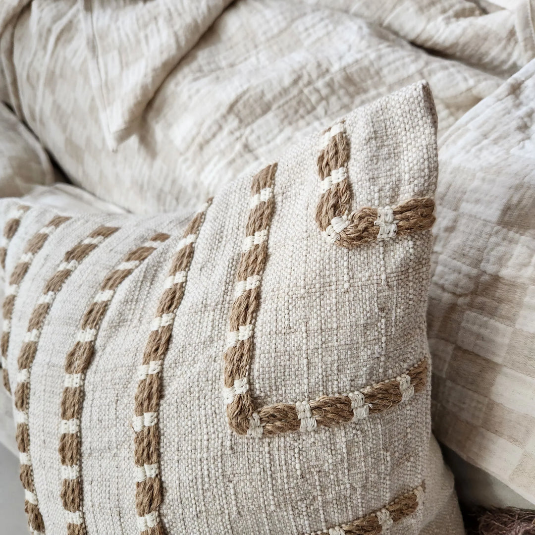 Maya Embroidery Linen Cushion