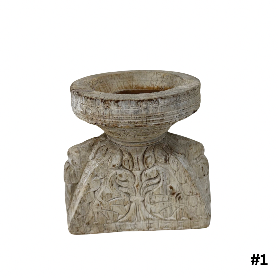 Vintage Indian Seeder Candle Stand