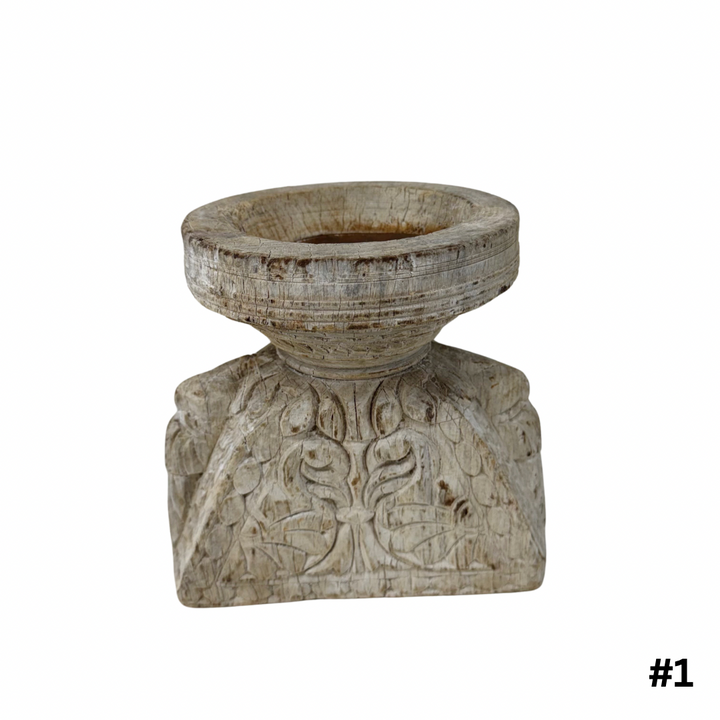 Vintage Indian Seeder Candle Stand