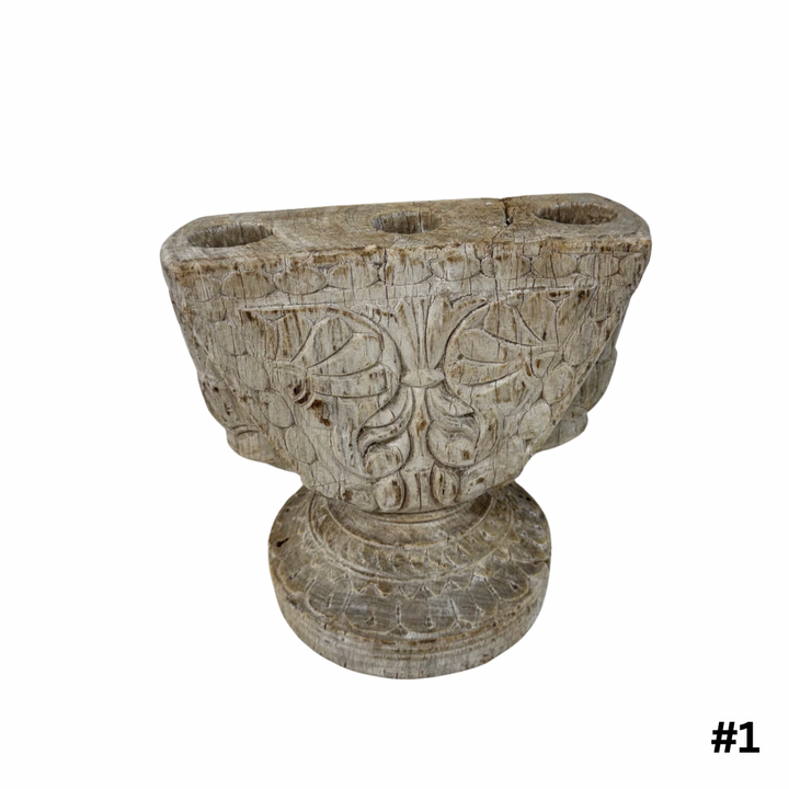 Vintage Indian Seeder Candle Stand