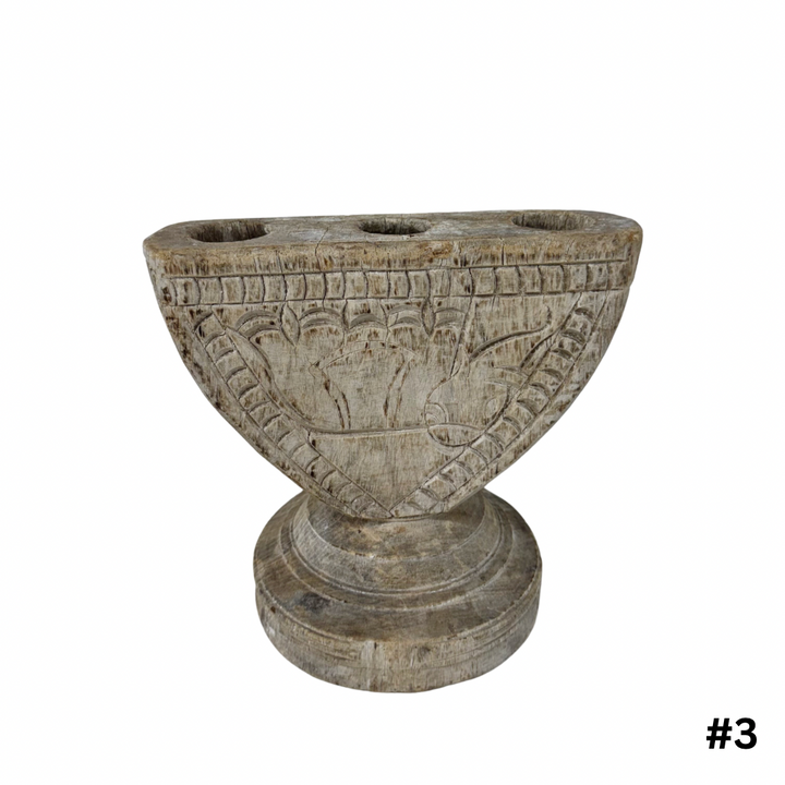 Vintage Indian Seeder Candle Stand