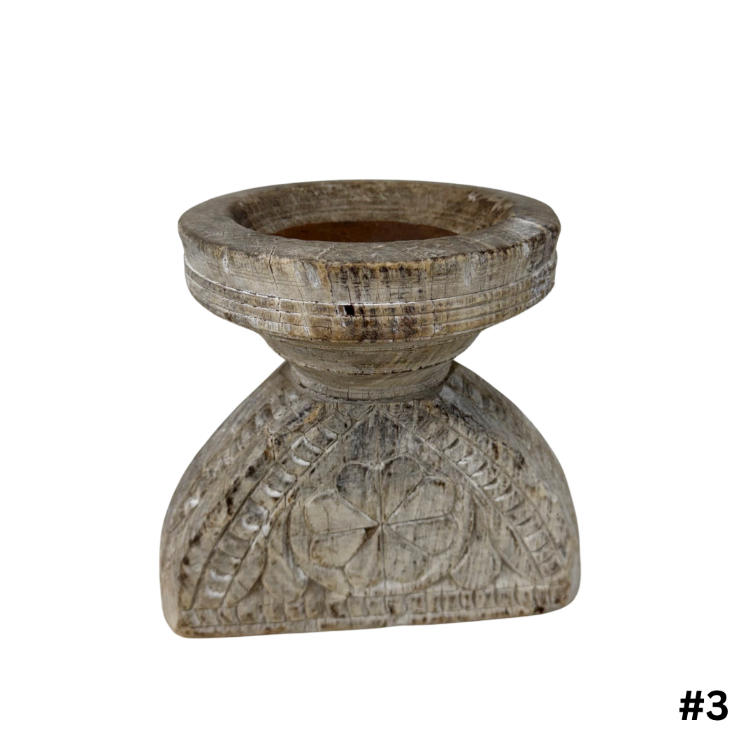 Vintage Indian Seeder Candle Stand