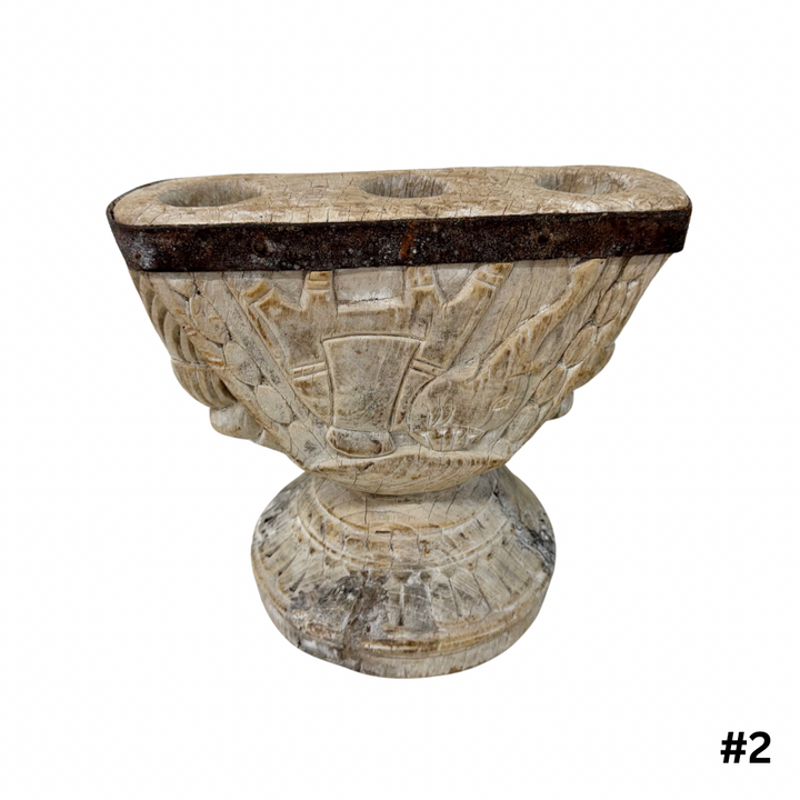 Vintage Indian Seeder Candle Stand