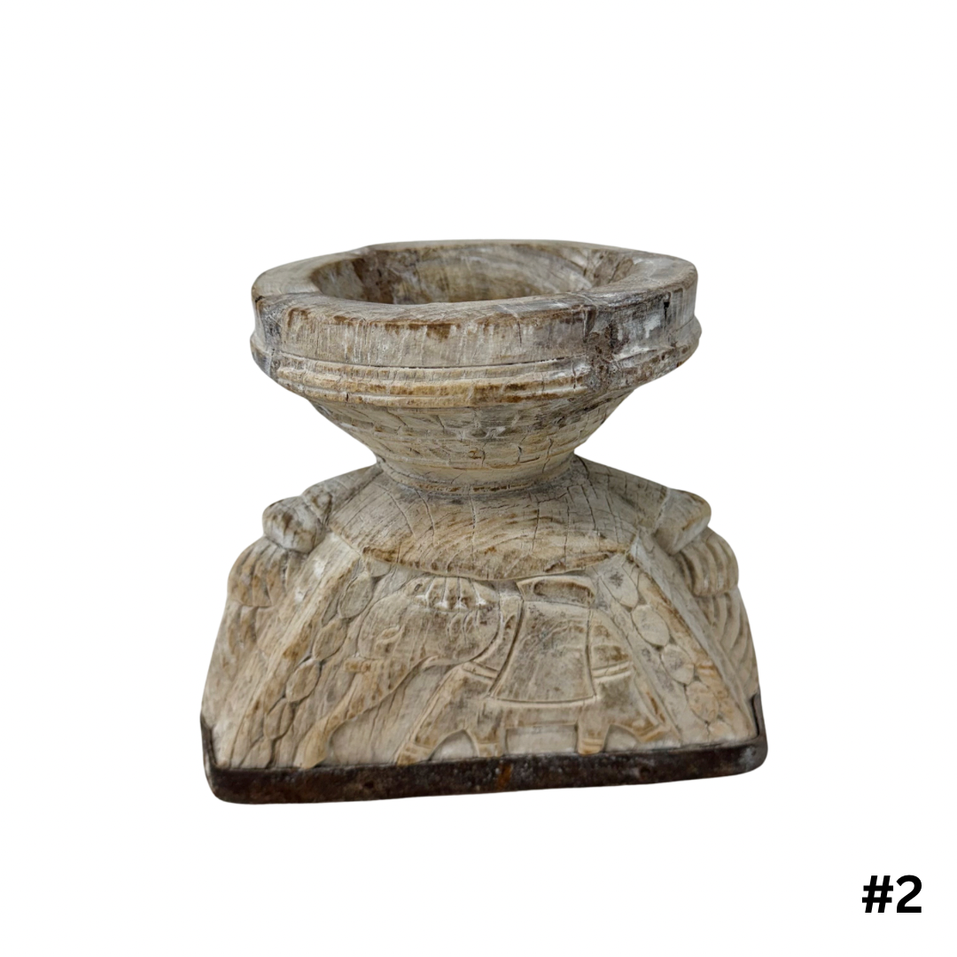 Vintage Indian Seeder Candle Stand
