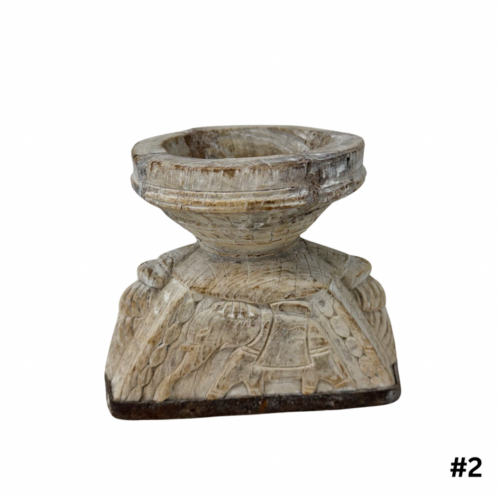 Vintage Indian Seeder Candle Stand