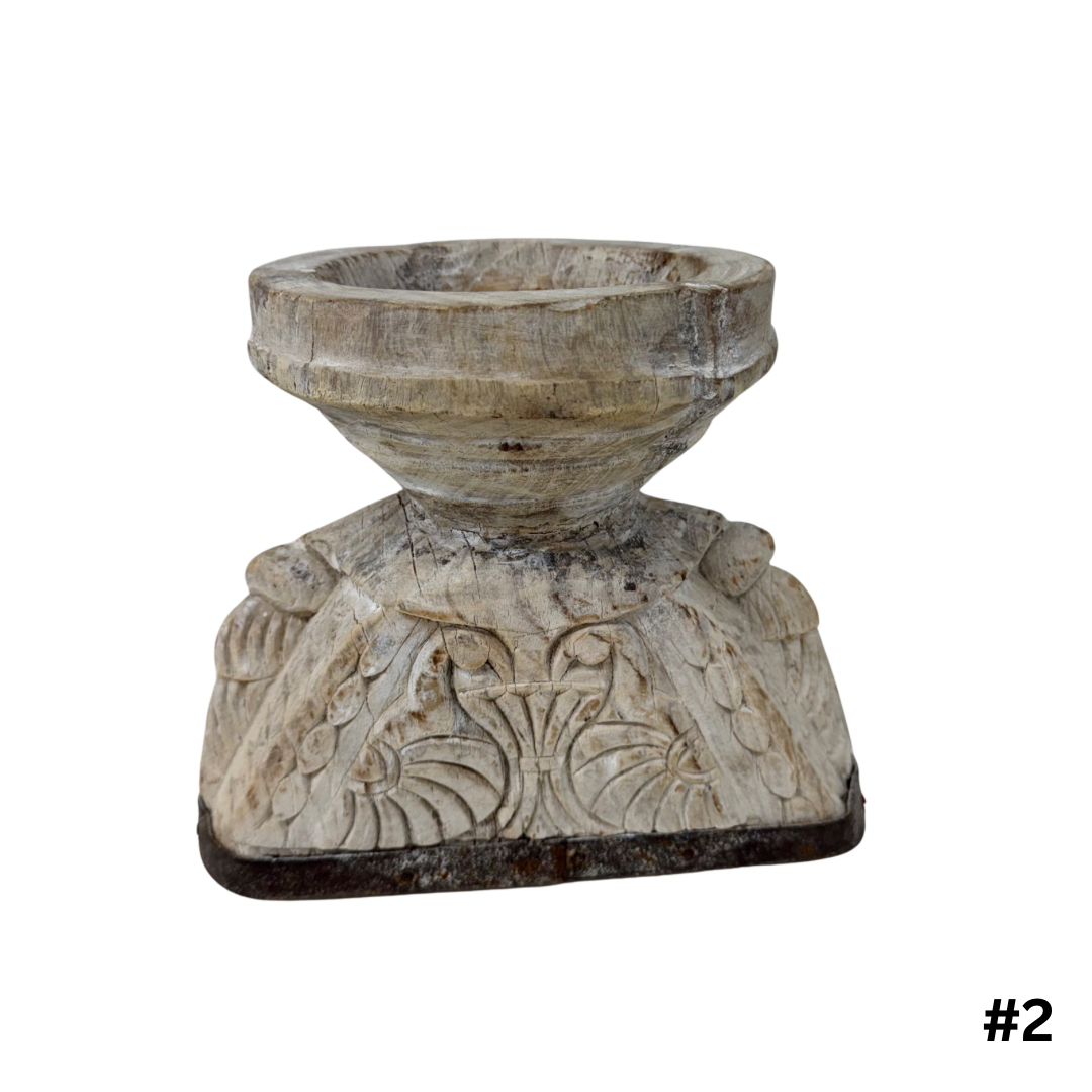 Vintage Indian Seeder Candle Stand