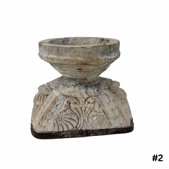 Vintage Indian Seeder Candle Stand
