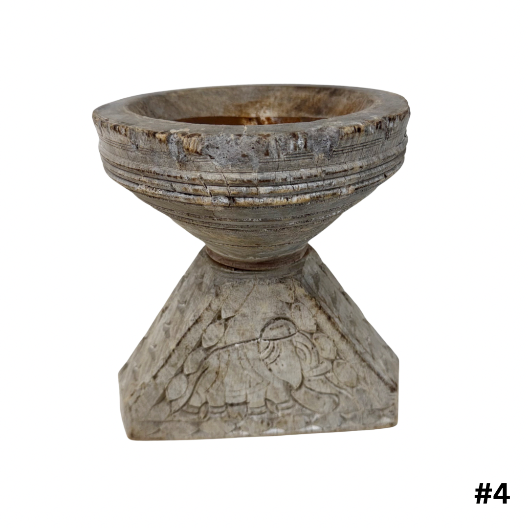 Vintage Indian Seeder Candle Stand