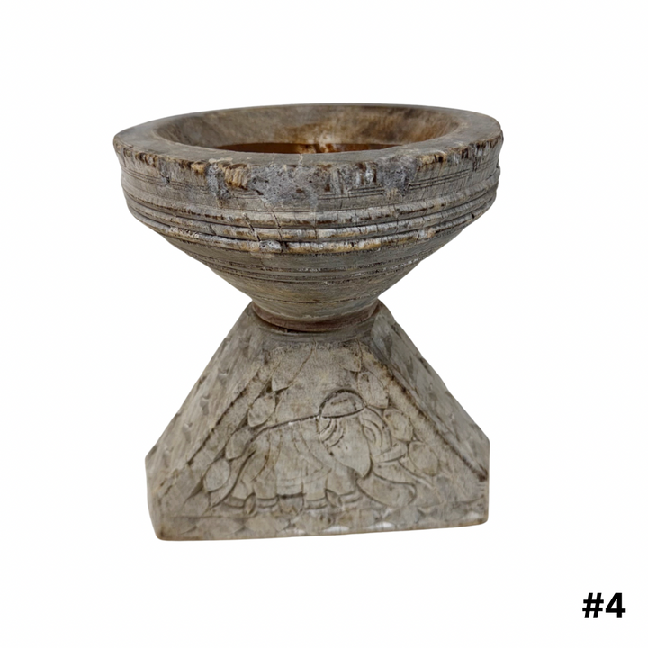 Vintage Indian Seeder Candle Stand