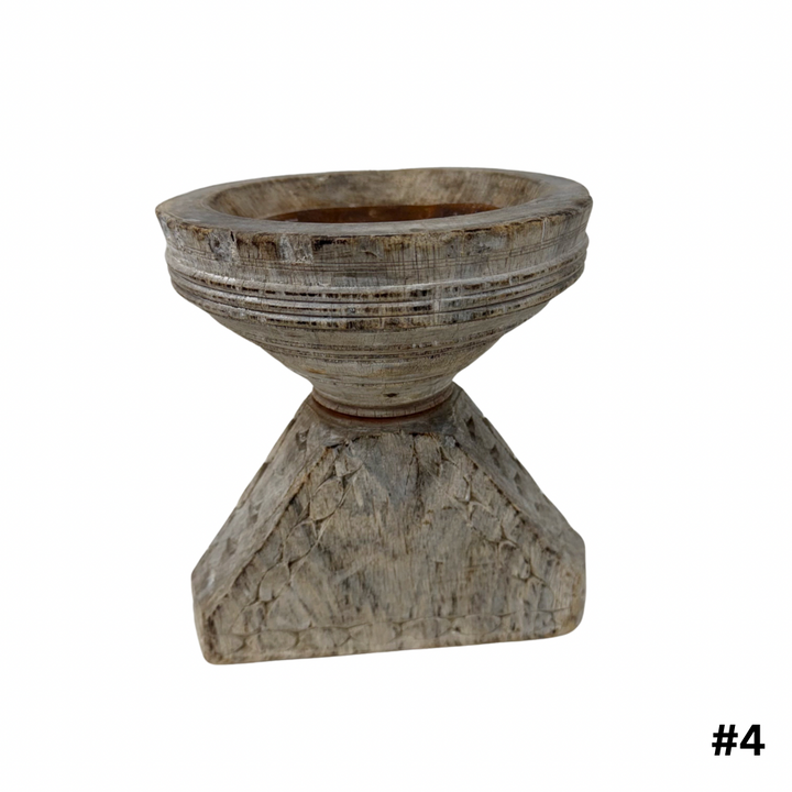 Vintage Indian Seeder Candle Stand