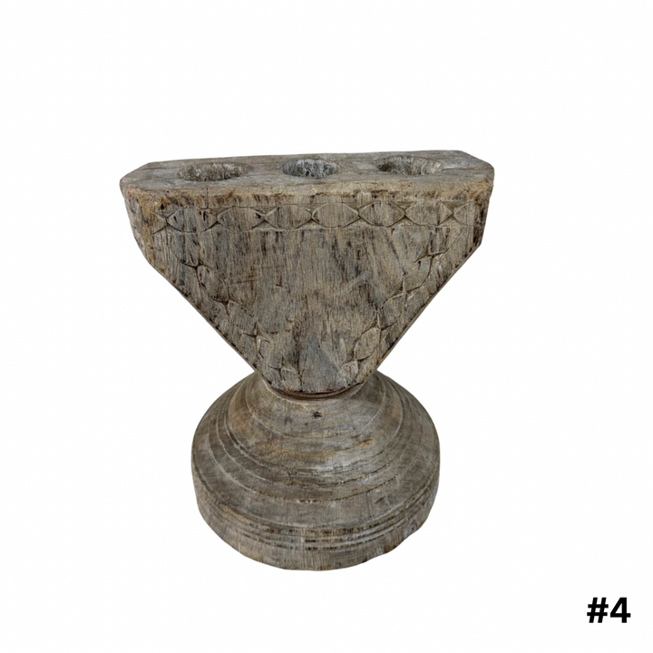 Vintage Indian Seeder Candle Stand
