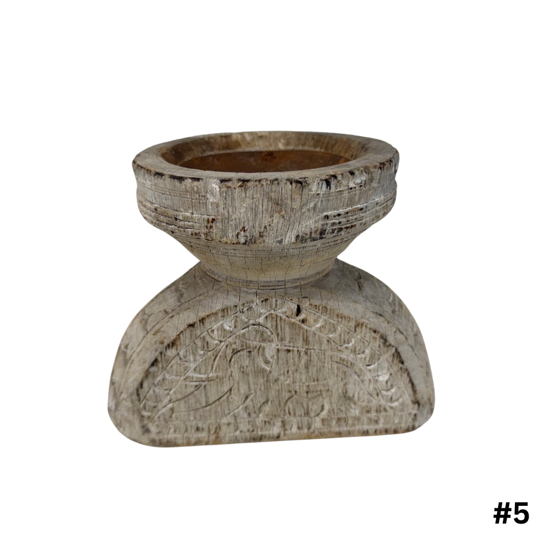 Vintage Indian Seeder Candle Stand