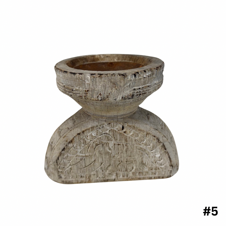 Vintage Indian Seeder Candle Stand