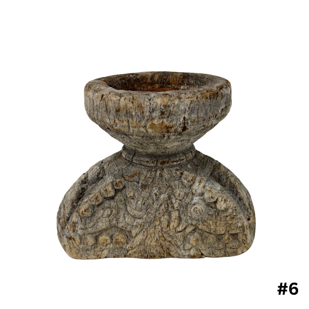Vintage Indian Seeder Candle Stand