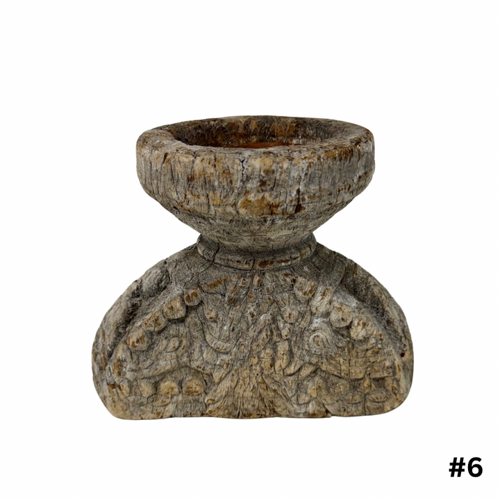 Vintage Indian Seeder Candle Stand