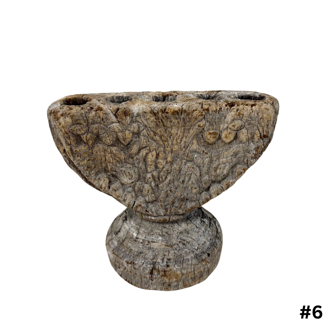 Vintage Indian Seeder Candle Stand