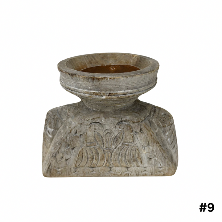 Vintage Indian Seeder Candle Stand
