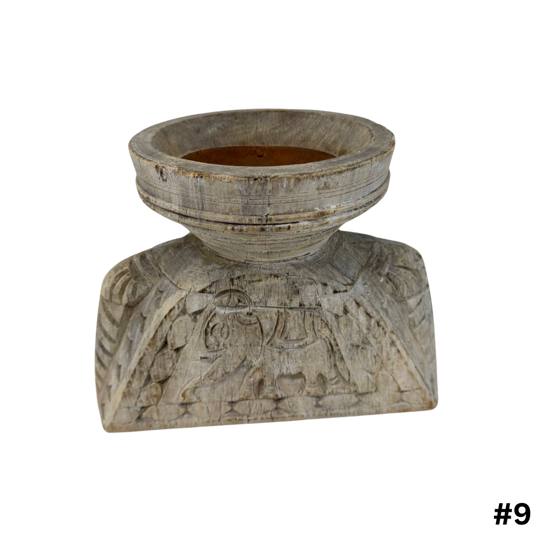 Vintage Indian Seeder Candle Stand