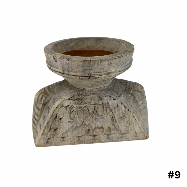 Vintage Indian Seeder Candle Stand