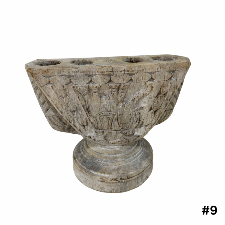 Vintage Indian Seeder Candle Stand