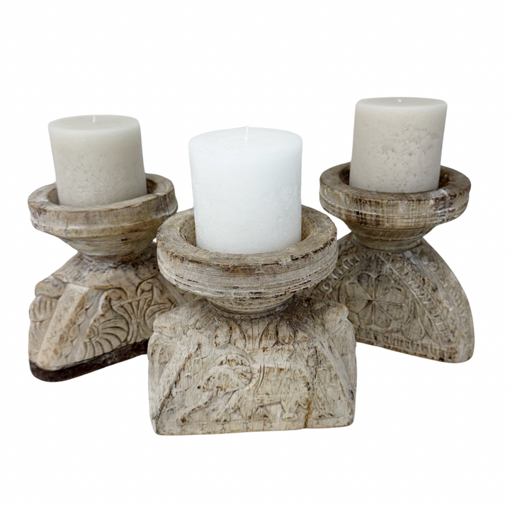 Vintage Indian Seeder Candle Stand