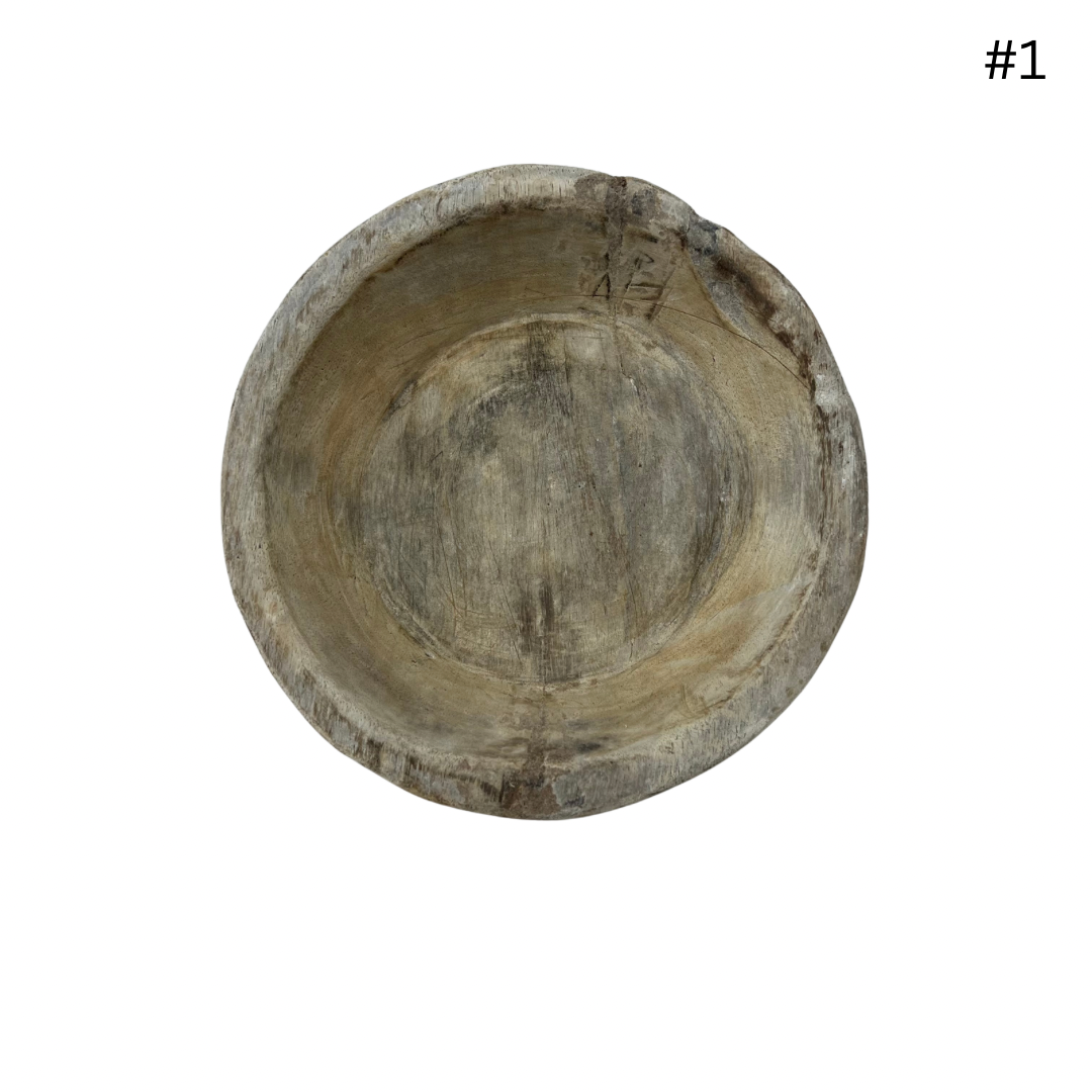 Vintage Indian Wooden Bowl - Small