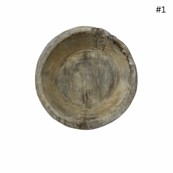 Vintage Indian Wooden Bowl - Small
