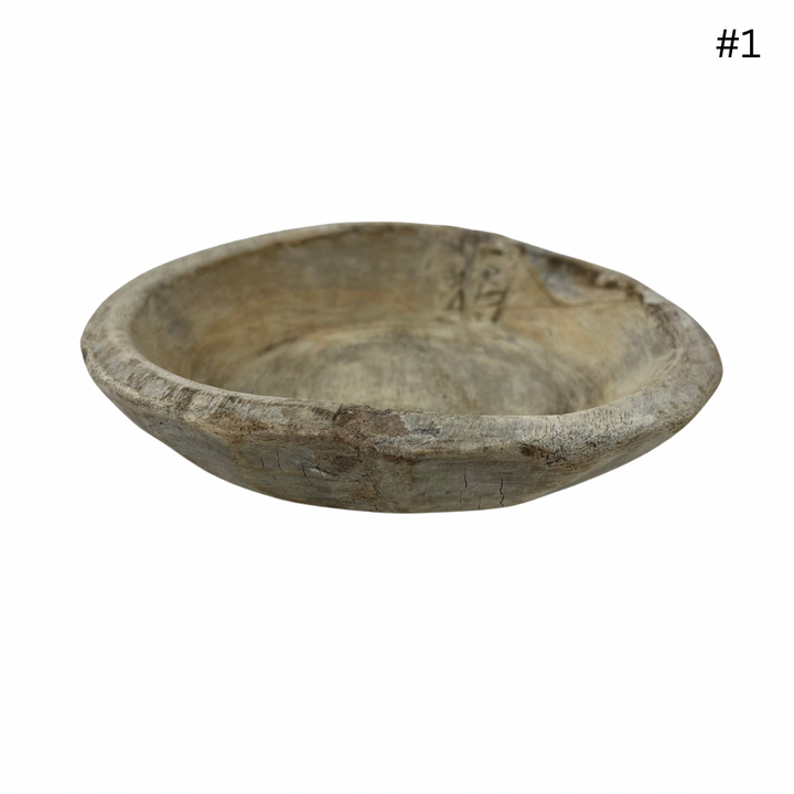 Vintage Indian Wooden Bowl - Small