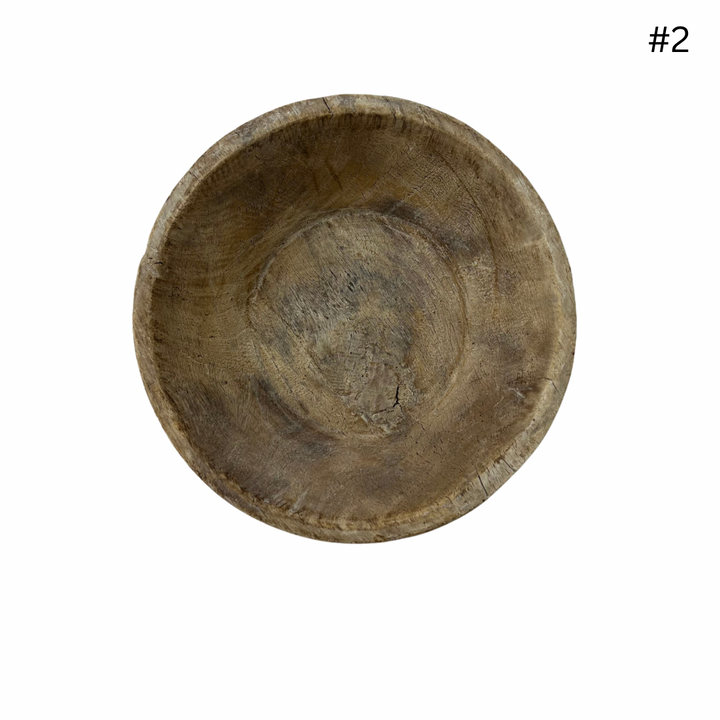 Vintage Indian Wooden Bowl - Small