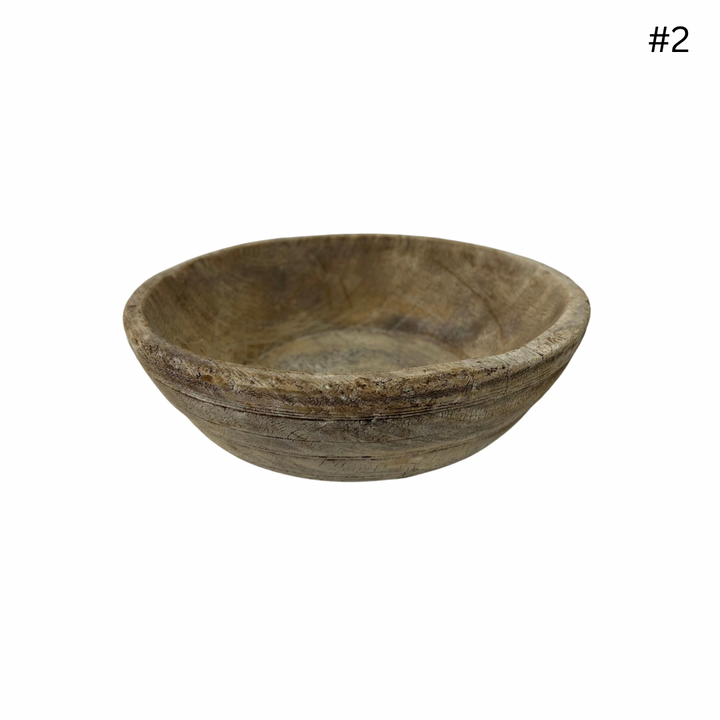 Vintage Indian Wooden Bowl - Small