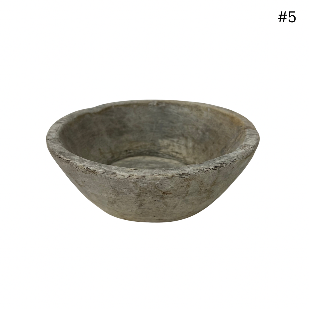 Vintage Indian Wooden Bowl - Small