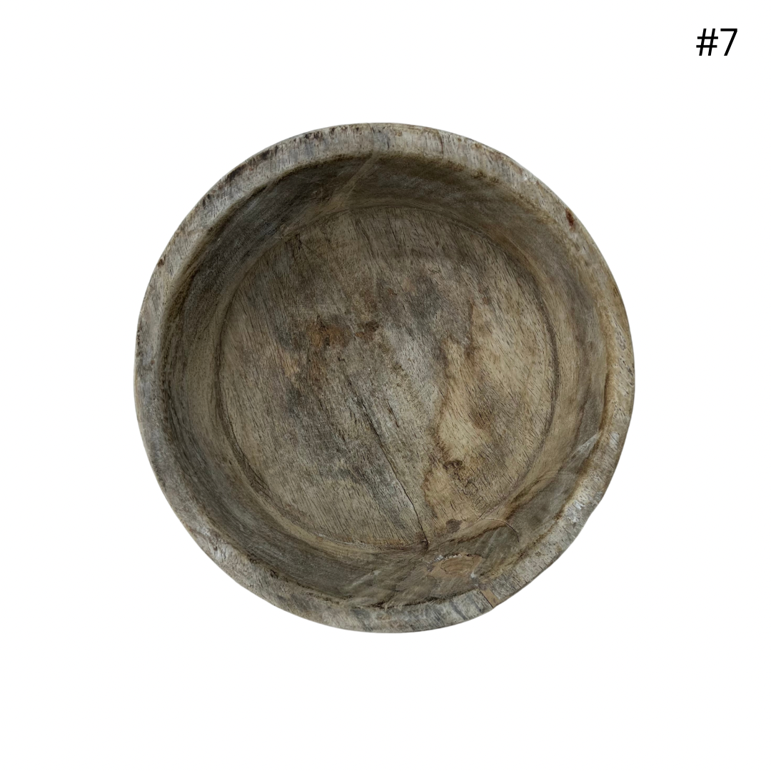 Vintage Indian Wooden Bowl - Small
