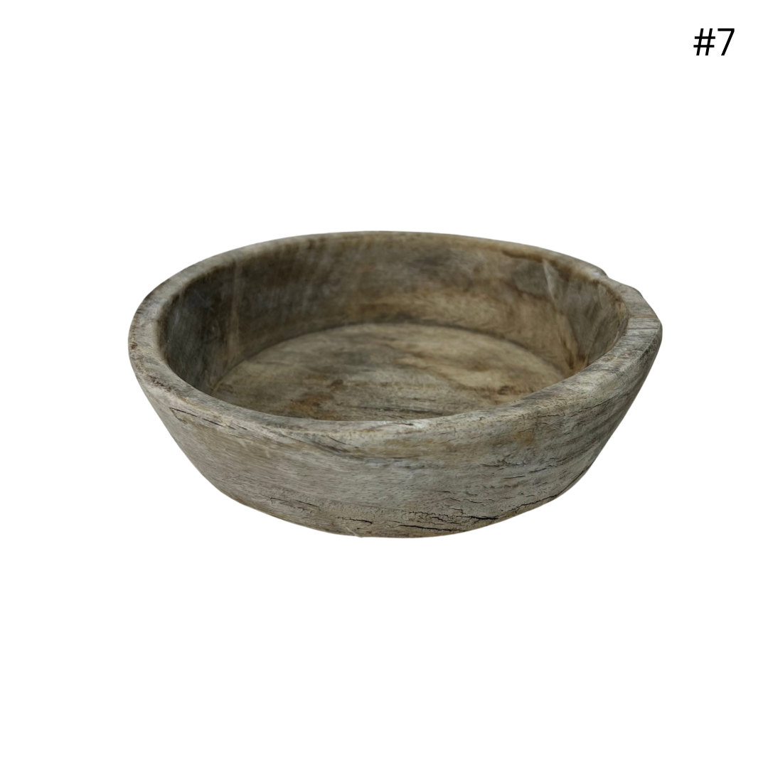 Vintage Indian Wooden Bowl - Small