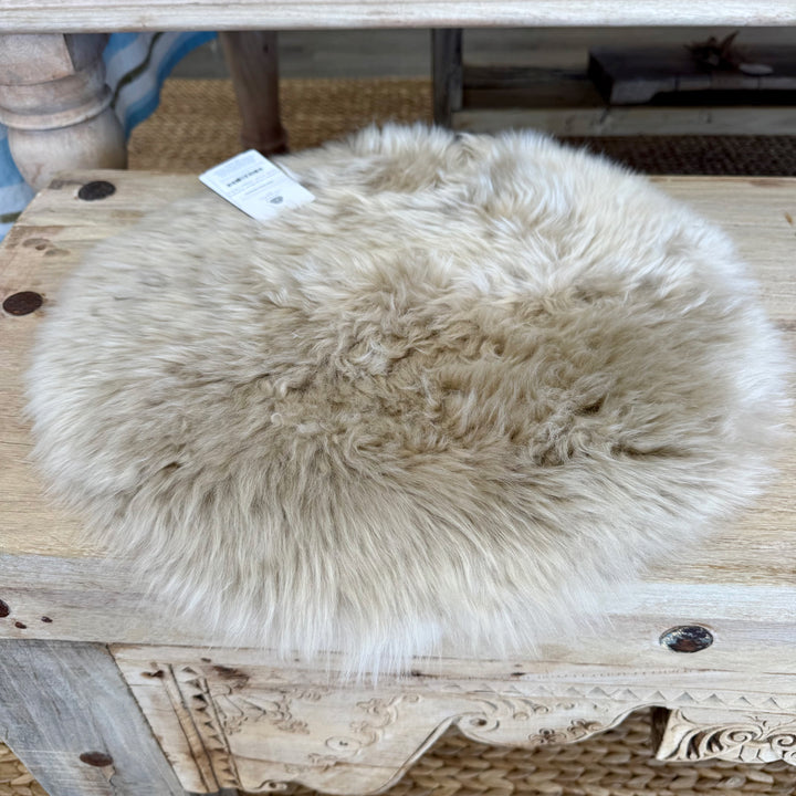 Cushion Long Wool Circle Seat Pad 37cm - Nappa