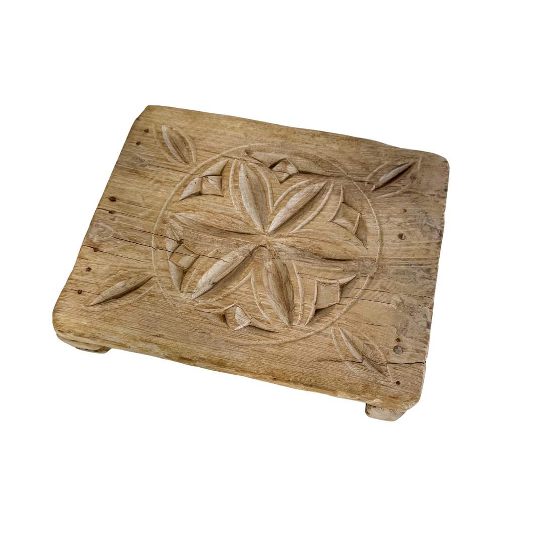 Vintage Indian Hand-Carved Bajot Board #2