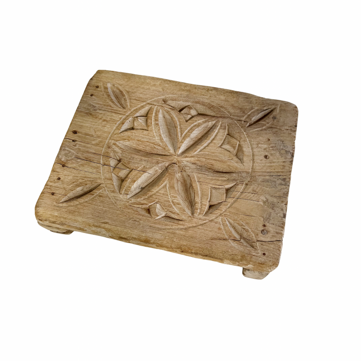 Vintage Indian Hand-Carved Bajot Board #2