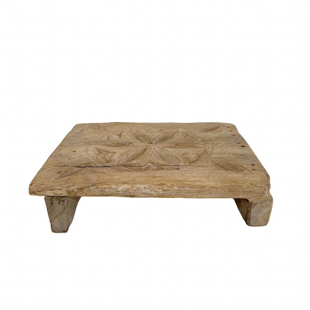 Vintage Indian Hand-Carved Bajot Board #2