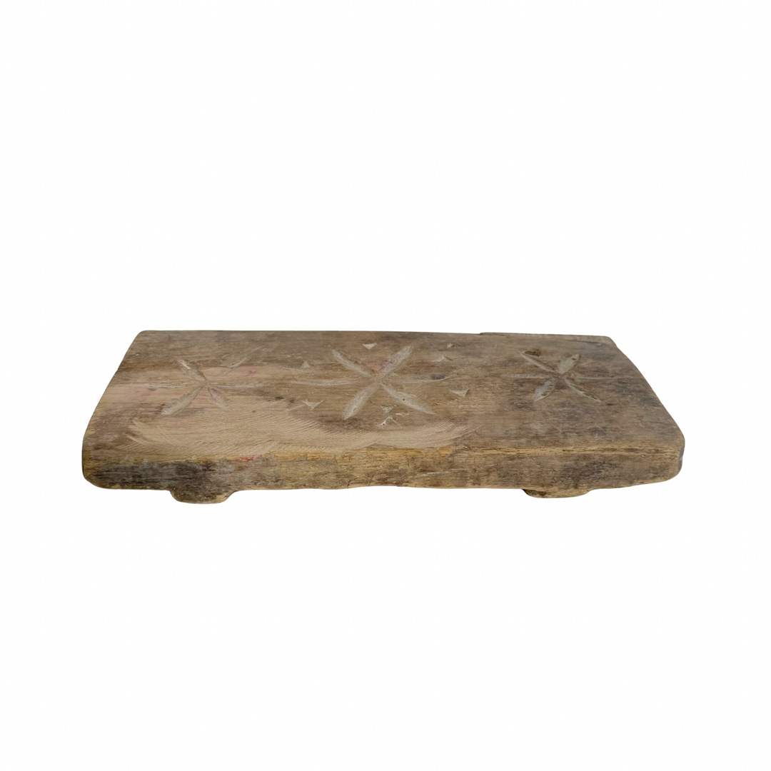 Vintage Indian Hand-Carved Bajot Board #3