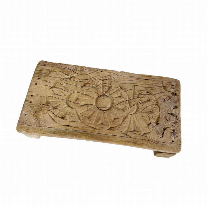 Vintage Indian Hand-Carved Bajot Board #4