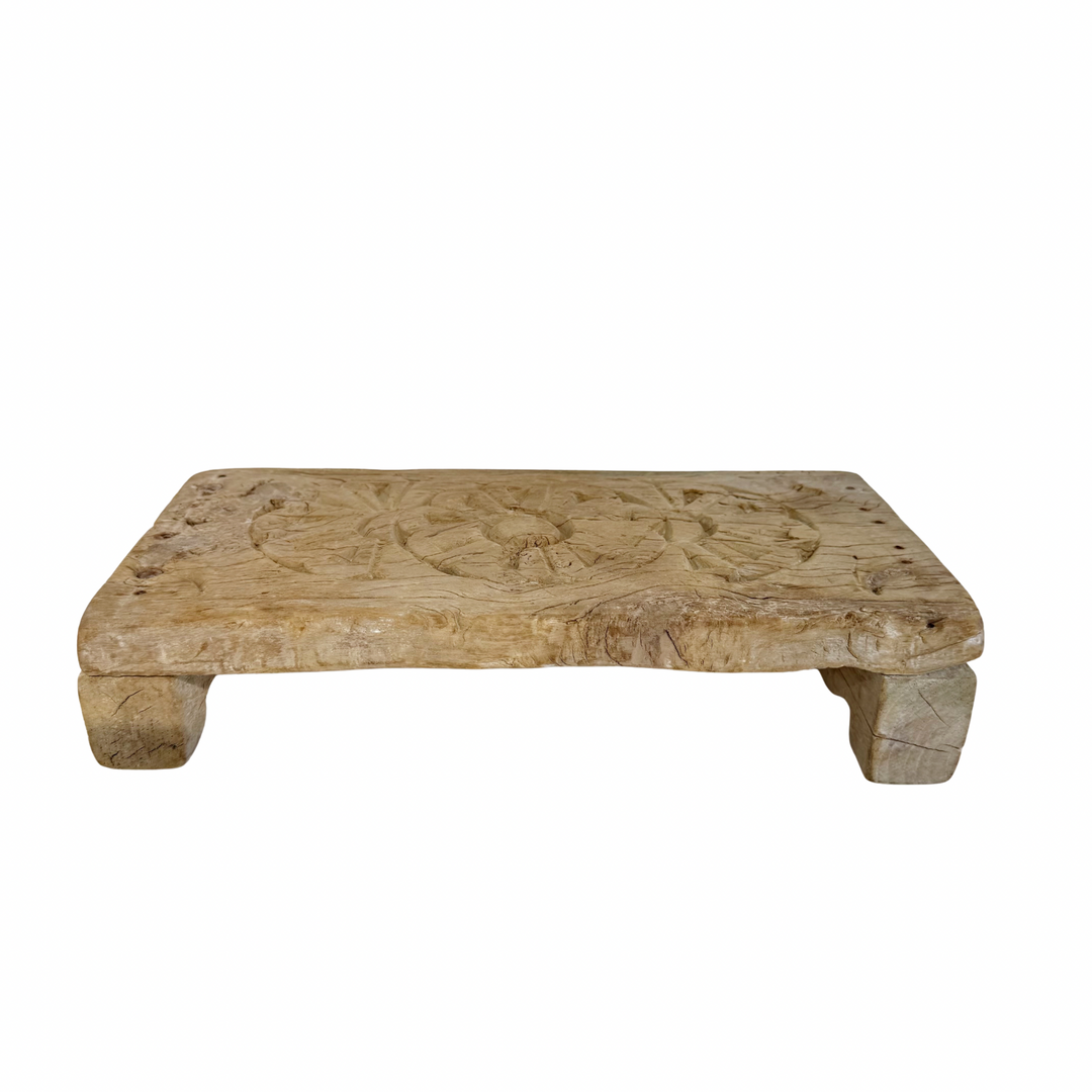 Vintage Indian Hand-Carved Bajot Board #4
