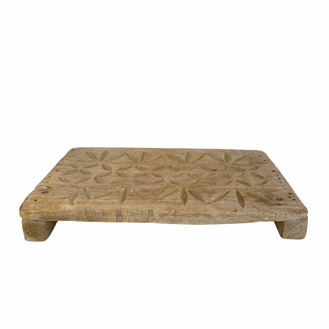 Vintage Indian Hand-Carved Bajot Board #5