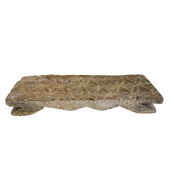 Vintage Indian Hand-Carved Bajot Board #7