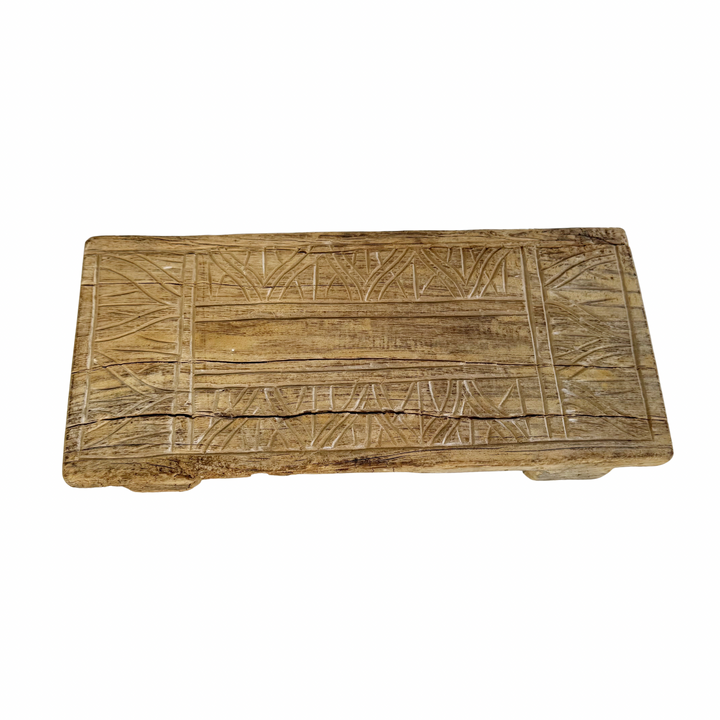 Vintage Indian Hand-Carved Bajot Board #9