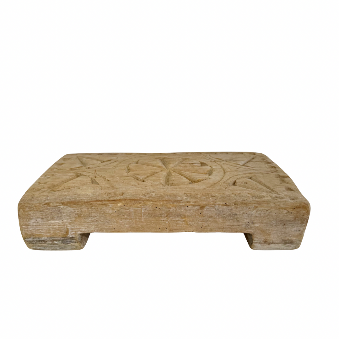 Vintage Indian Hand-Carved Bajot Board #10