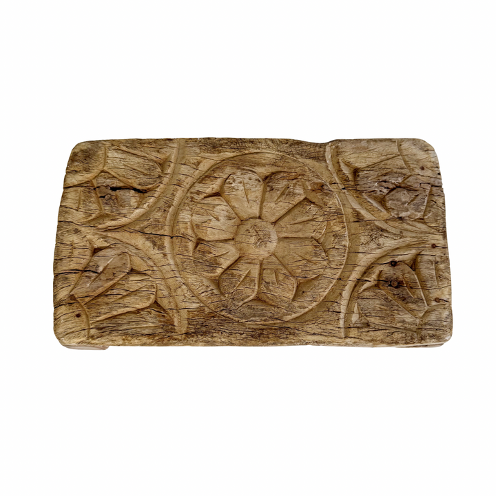Vintage Indian Hand-Carved Bajot Board #12