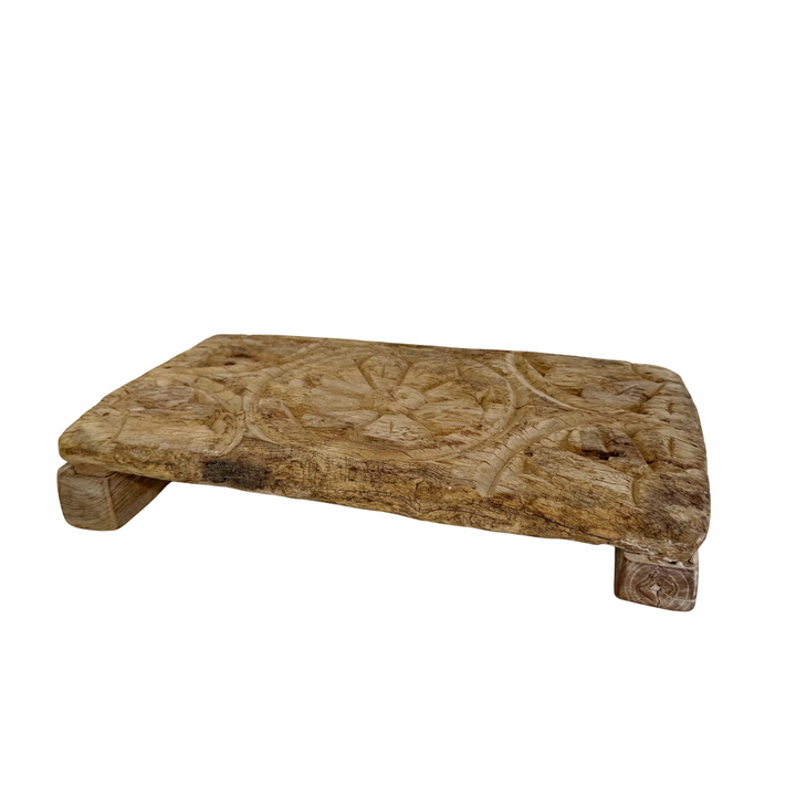 Vintage Indian Hand-Carved Bajot Board #12