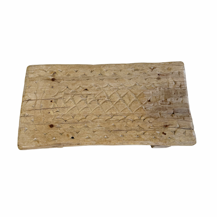 Vintage Indian Hand-Carved Bajot Board #17