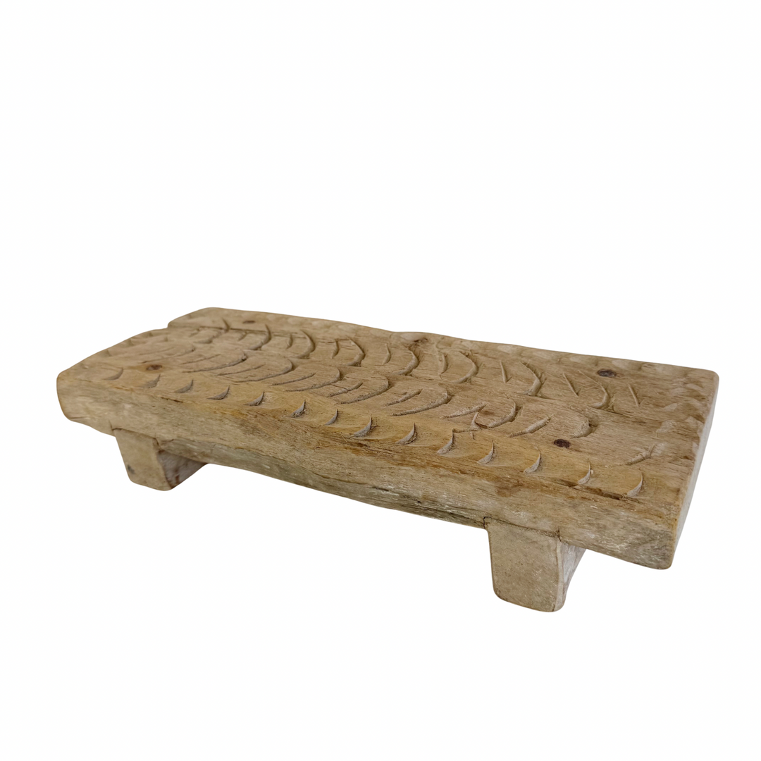 Vintage Indian Hand-Carved Bajot Board #18
